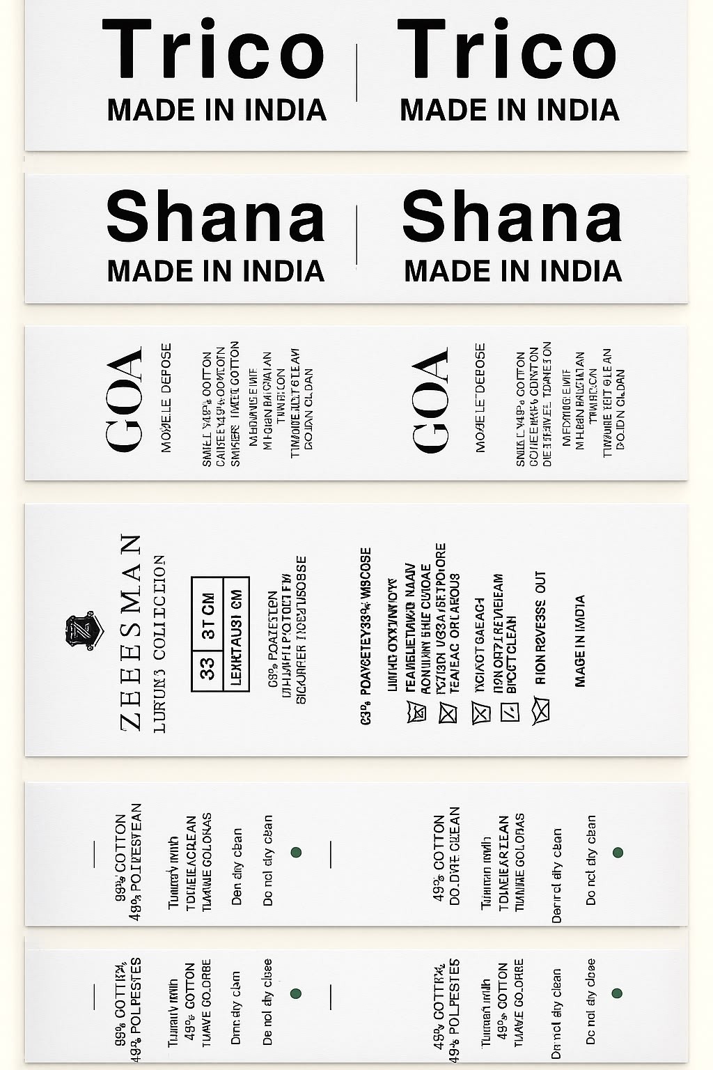 Durable Care Label